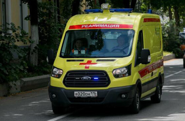 Мягкие носилки для перевозки пациента — салон санитарного транспорта